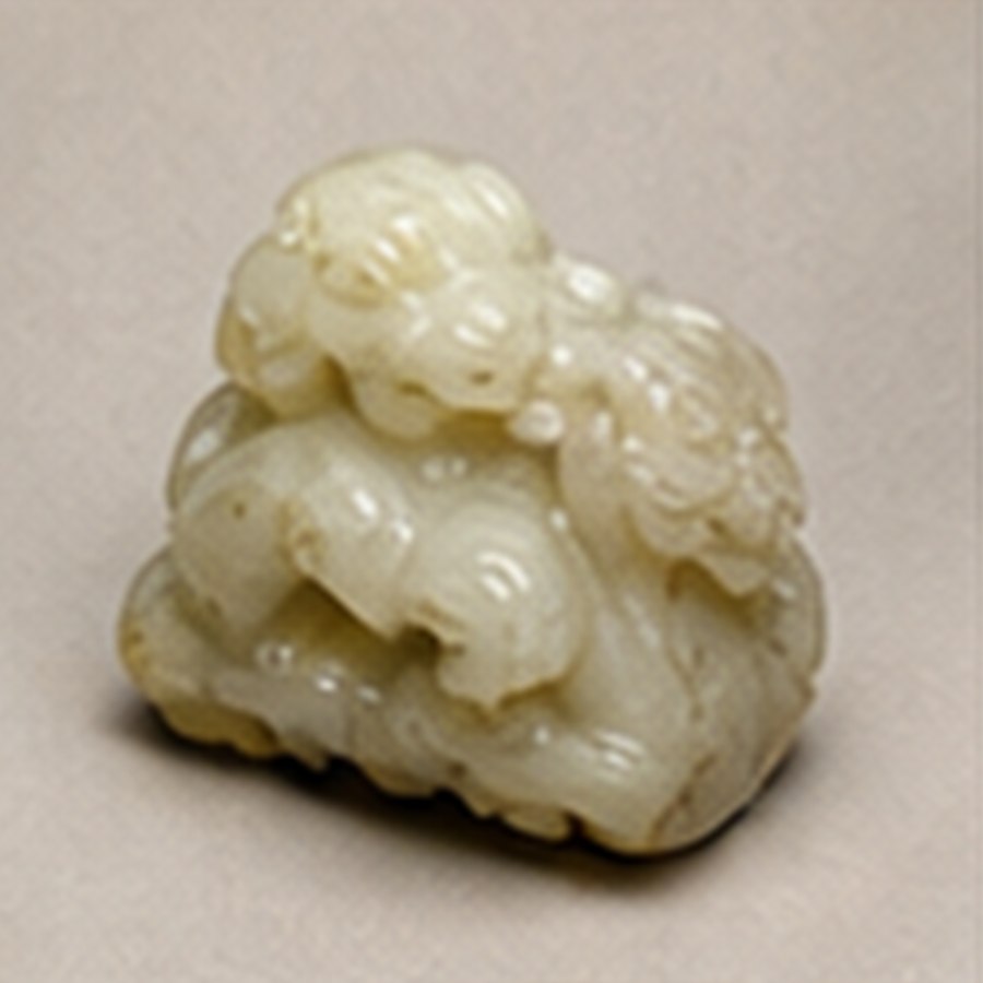 传世青白玉观音牌 · 手工雕制